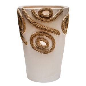 Decorative vase Dean HM4677.02S terracotta in creamy white - Φ19X25HСМ.