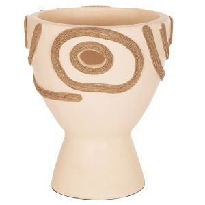 Decorative vase Dean HM4678.02 terracotta in creamy white - Φ23X29HСМ.