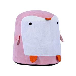 Decorative fabric stool penguin white-pink 28X30CM