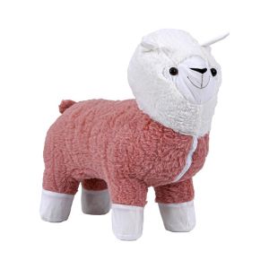 Decorative fabric stool pink alpaca 35X18X35CM