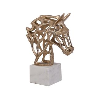 Декоративна фигура кон, антично златен цвят 24X10X30СМ