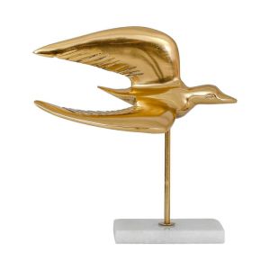 Декоративна фигура птица антично златист цвят 19X12X20СМ