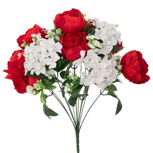 Decorative red flower bush