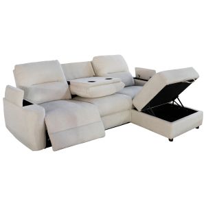 RIGHT CORNER SOFA SYNTHIA HM3308.01R WITH STORAGE - BEIGE FABRIC 246X159X97CM.