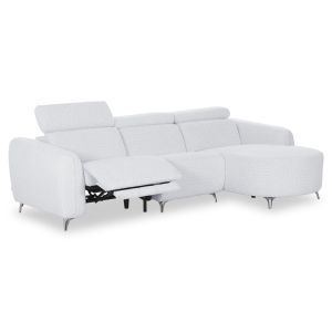 Right corner three-seater sofa with adjustable backrest Valente SM3317.01R light gray fabric 275X160X104V