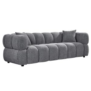 3-seater sofa Norika HM3331.01 gray damask 228X91X72HCM.