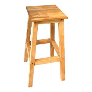 Wooden stool Waroby in natural color 32x32x46cm