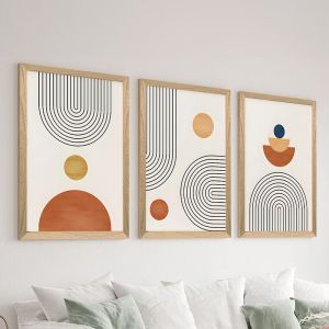 Картина Симетричен Триптих с дигитален печат 33x0.3x48см