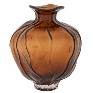 Brown glass vase D21X23 cm