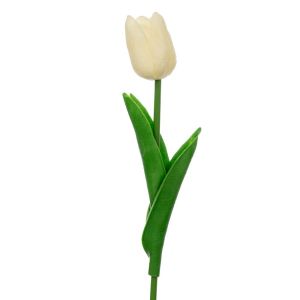 White tulip branch 33 cm