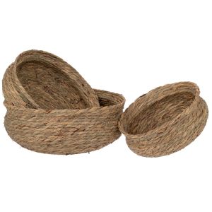 Set of 3 natural rope baskets