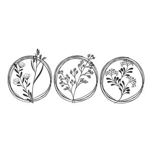 Fremio 3-piece wall decoration set, black metal, D80x0.15 cm