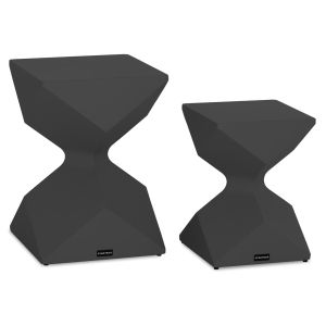 Комплект от 2 странични масички Zander SM10719.01 алуминиеви в сиво 40X40 см. и 32X32 см.