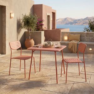Set of 3 pieces Moraja Deraby I, terracotta, metal, 70x70x73cm