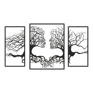 Connecto 3-piece wall mount set, black metal
