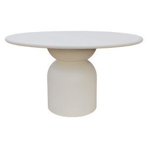 Round dining table Kazvin HM6582.02 beige fiber cement Φ130X75 cm.