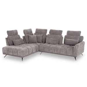Left corner 5-seater sofa Myron SM3318.01L gray payment 290X110-225X110H