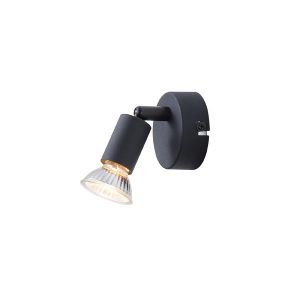 Метален подвижен тончик 1XGU10 Max 7W 70X70X105MM черен Arte Illumina Vorras