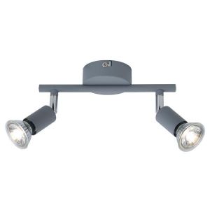 Метален подвижен точков прожектор 2 светлини 2XGU10 Max 7W 220X80X125ММ сив Arte Illumina Vorras