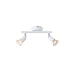 Метален подвижен точков прожектор 2XGU10 Max 7W 220X80X125MM бял Arte Illumina Vorras
