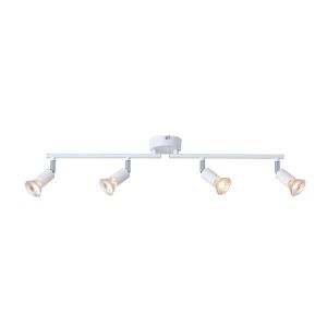 Метален подвижен точков прожектор 4 светлини 3XGU10 Max 7W 600X80X125MM бял Arte Illumina Vorras