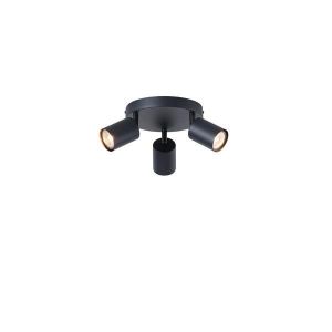 Метален точка 3LIGHT 3XGU10 Max 7W Ø180X135MM черен Arte Illumina Olymp