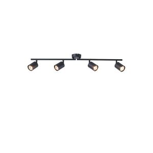 Метален точков прожектор 4LIGHT 4XGU10 Max 7W 790X165MM черен Arte Illumina Olymp