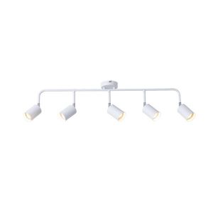 Метален точков прожектор 5 лампи 5XGU10 Max 7W 800X230 мм бял Arte Illumina Olymp