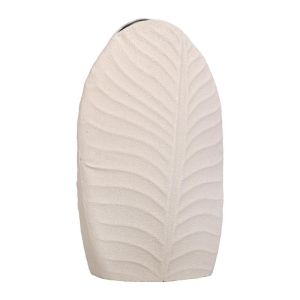 Metal vase FL610550 cream color 18X10X30CM