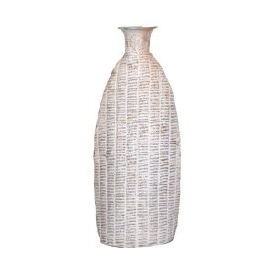 Metal decorative vase FL0473 antique silver color 21X18X53CM