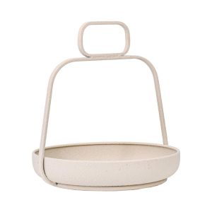 Metal tray FL620327 cream color 26X25X27CM