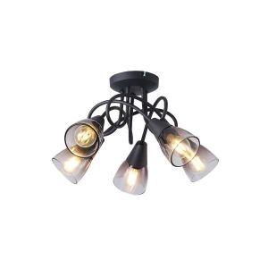 Метална стъклена лампа 5 светлини 5XE14 Max 8W 380X185 мм прозрачен Arte Illumina Classy