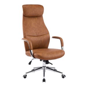 Office chair Ferka brown, PU 64x71x120-128 cm