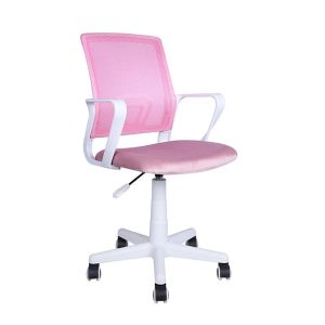 Office chair FL5508 pink with white frame 50X51X95CM