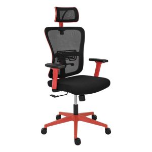 Office chair FL9088 black fabric red frame 60X60X119-129K
