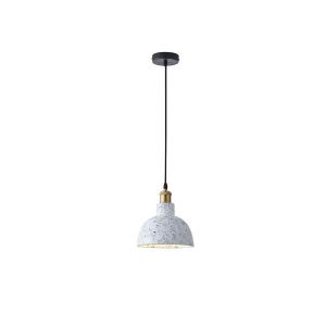 Concrete and metal chandelier, single lamp, 1XΕ27 Max 15W Ø200X200X160MM, white, Arte Illumina Splashed