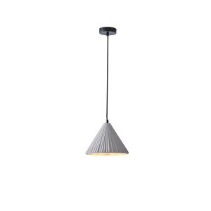 Concrete chandelier, single, 1XΕ27 Max 15W Ø240X1710MM gray, Arte Illumina Platre