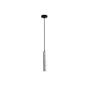 Concrete chandelier, single Led lamp, 3W, 280LM, 3000K, Ø45X1800MM, white, Arte Illumina Salpico
