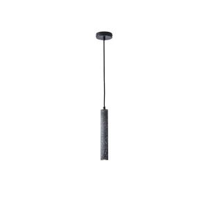 Concrete chandelier, single Led lamp, 3W, 280LM, 3000K, Ø45X1800MM, black, Arte Illumina Salpico