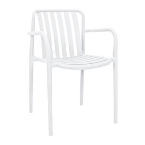 Полипропиленов градински стол Sophia с Uv защита, бял цвят, 57X58X82СМ
