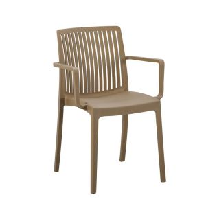 Полипропиленов градински стол ема с Uv защита, цвят каки 55X56X82СМ