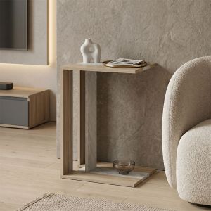 Side table Muju sonoma - beige marble look 30x40x55cm