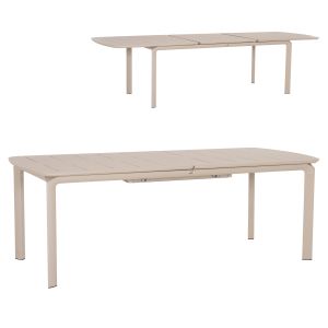 EXTENDABLE DINING TABLE SYMPO HM6415.05 BEIGE ALUMINUM 220-300X100X75CM.