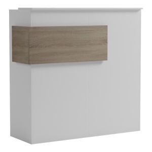 Рецепция Optima с LED бяло - sonoma 110x40x110см
