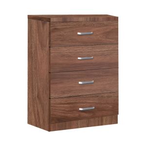 Chest of 4 drawers, Killian walnut, 80x40x80 cm