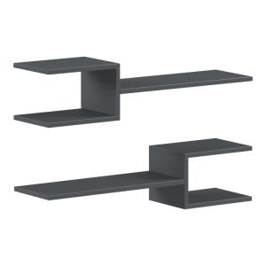 Wall shelf Sumpa 2 pcs. anthracite 65x20x18 cm