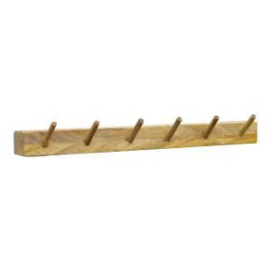 Hokkie wall hanger made of solid acacia wood in a natural shade 60x11x10cm
