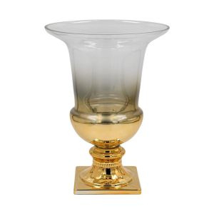 Glass vase FL1632 gold-silver color 22X30CM
