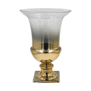 Glass vase FL1633 gold-silver color 20X27CM