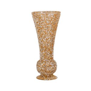 Glass vase Mosaic gold color 15X35CM
